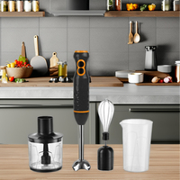 Mixeur Plongeant Électrique Professionnel en Acier Inoxydable et Plastique, Moteur en Cuivre Pur 600W, 600ml, Usage Domestique