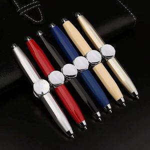 3 in 1 Business Ballpoint Fidget Spinner Rotating Pen With <b>Led</b> Light Custom Metal Pens for Children and As Gifts - Product Image 1