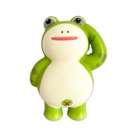 Jouet grenouille Salute Artifact à ressort lent, mignon, à presser, en PU, pour jeunes, populaire sur internet, amusant à pincer pour garçons et filles