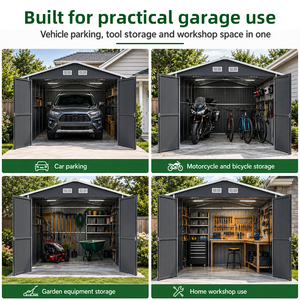 <span class=keywords><strong>Abri</strong></span> de garage métallique préfabriqué OEM/ODM en acier galvanisé, <span class=keywords><strong>abri</strong></span> de stockage de voiture extérieur verrouillable, bâtiment métallique pour le stockage de véhicules - Product Image 5