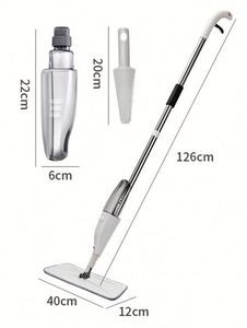 Factory Stainless Steel <b>Dry</b> Wet Flat <b>Mop</b> for Hardwood Laminate Wood Ceramic Microfiber Eco-friendly Floor Cleaning Spray - Product Image 2