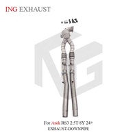 ING SUS304 Downpipe pour Audi RS3 8Y 2.5T EA855 Evo 400PS 2020+ |   Collecteur d'échappement haute performance 76 mm avec protection thermique intégrale – Vente en gros