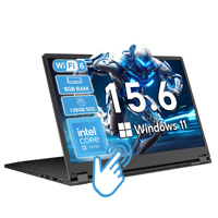 Laptop Bisnis Kantor Baru 15.6 Inci Dual Core Layar Sentuh FHD IPS Intel Core I3-10100Y RAM 16GB SSD 256GB WiFi 6