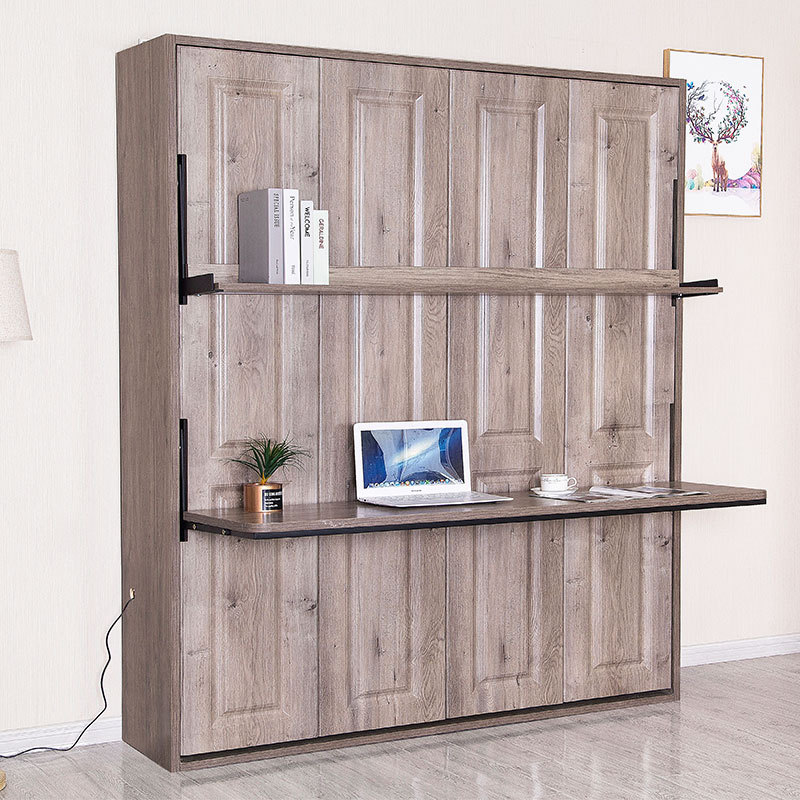 Matériel en bois moderne simple lit pliant lit caché/invisible lit/lit pliant avec bureau pour meubles de chambre