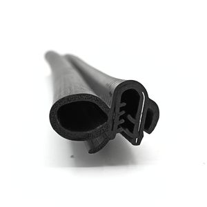 Jinhu deurtrim afdichting randafwerking met zijdelingse verlichting zwarte flexibele PVC trim met EPDM rubberen weersbestendige afdichting diameter aanpasbaar - Product Image 2