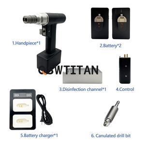 Taladro Cranial con Paro Automático, Taladro Óseo para Cirugía de Trauma, Herramienta Eléctrica Ortopédica Esterilizable para Neurocirugía Veterinaria - Product Image 5