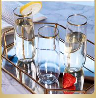 Flûtes à vin sans pied modernes en plastique PET transparent de 12 oz, réutilisables, légères, incassables, compatibles lave-vaisselle, sans BPA