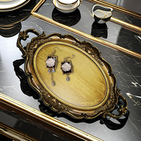 Assiette de Présentation Ovale en PP Doré Écologique, Motif Personnalisé pour Mariage, Fête, Rangement de Bonbons et Biscuits, Style Sud-Ouest – Vente en Gros