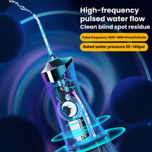 Irrigador Bucal Eléctrico Inalámbrico Helans HLS-C2 IPX7, 4 Modos, 5 Boquillas, Pulsos de Alta Frecuencia, Tanque Desmontable de 350 ml, 1500 mAh, USB-C - Product Image 3