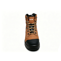 Bottes de sécurité industrielles pour hommes, bottes de sécurité en cuir anti-perforation avec embout en acier, chaussures de sécurité pour ingénieurs