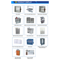 Sortie d'échappement de fumée multi-feuilles en alliage d'aluminium solide persienne d'échappement de fumée de feu à pression positive Alimentation en air HVAC Systems Parts