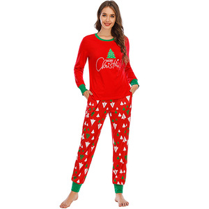 2025 estilo navideño para Mujeres Europeas americanas holgadas pijamas de manga larga conjunto de <span class=keywords><strong>invierno</strong></span> - Product Image 6