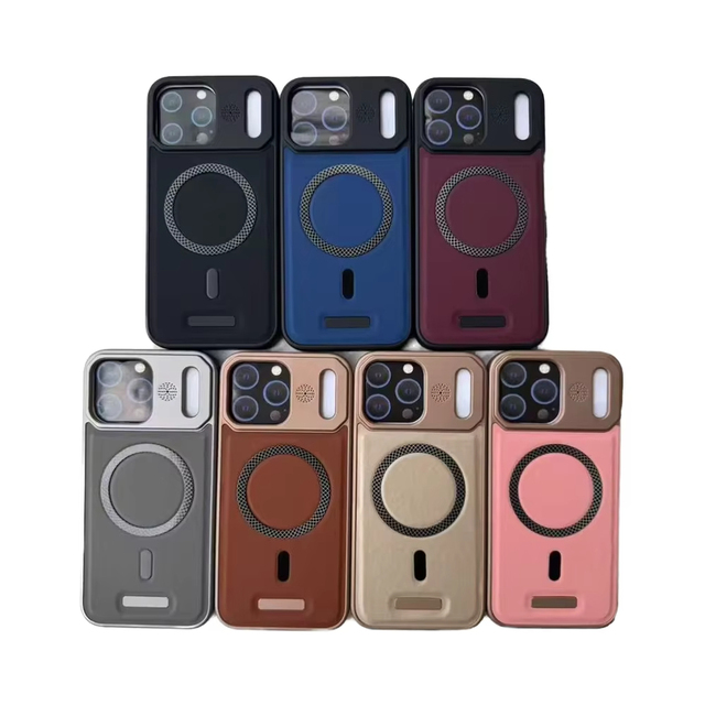 New Leather Back Cover for iPhone 17 Pro Max Phone Case 16 15 14 Plus Pro Magnetic Mobile Cell Phone Cover