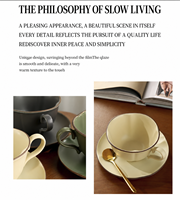Ensemble Tasse et Soucoupe en Céramique Luxe Léger 280ml, Personnalisable avec Logo, Compatible Lave-Vaisselle/Micro-ondes, pour Cappuccino et Latte, Usage Domestique, Vente en Gros