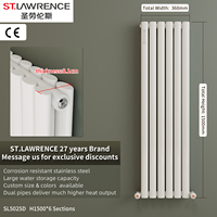 Radiateur en acier blanc SL5025D H1500mm, double colonne, haute résistance à la corrosion, grande capacité d'eau, taille personnalisée, certifié CE