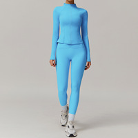 Ensemble de yoga sans coutures pour femmes, pantalon large, tenue de yoga pour femme, vêtements de sport respirants