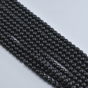Wholesale 4mm 6mm 8mm 10mm 12mm <strong>Black</strong> Agate Natural Stone Smooth <strong>Black</strong> Onyx Gemstone Round Loose <strong>Beads</strong> for Jewelry Making - Product Image 4