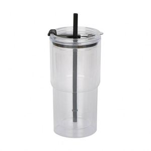 Gobelet isotherme léger et facile à transporter de 40 oz en plastique à double paroi avec poignée pour l'école, le campus et le dortoir - Product Image 6