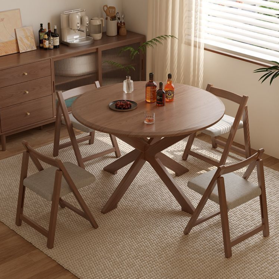 12m solid wood folding dining table