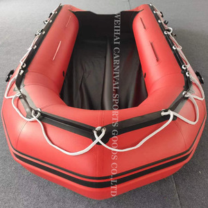 Bateau pneumatique pliable de pêche 2m 4m en PVC avec plancher en aluminium et moteur, vente directe usine - Product Image 1