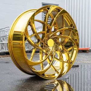 Cerchi in Lega Dorati SJ 1-Piece da 18, 20, 22, 24 Pollici Stile Americano Retrò per Impala, Caprice, <span class=keywords><strong>Monte</strong></span> <span class=keywords><strong>Carlo</strong></span>, Auto Muscle Classiche - Product Image 4