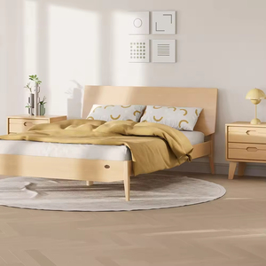 आधुनिक लक्जरी बिस्तर के लिए स्मार्ट बेडरूम फर्निचर फ्रेम रानी आकार के ठोस लकड़ी बिस्तर और वयस्क के लिए होटल - Product Image 4