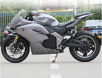 Moto électrique de compétition à batterie lithium haute puissance 72V, moteur de moyeu avant, cadre en fibre de carbone, frein à disque, voiture de sport