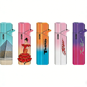 Briquet torche promotionnel à flamme jet de <span class=keywords><strong>butane</strong></span> rechargeable, coupe-vent, en plastique, pour cadeau d'affaires, usage extérieur et fumeurs - Product Image 4
