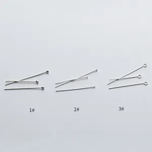 DIY Hand Jewelry Accessories Sterling Silver Ball Pins Flat Head Pins 925 Silver Needles For Cluster Earrings