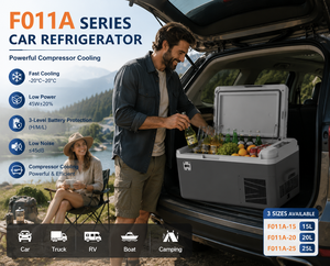 Réfrigérateur-congélateur portable pour voiture, compresseur, 15L, 20L, 25L, DC12V/24V, AC100-240V, refroidissement rapide -20°C ° Réfrigérateur de camping pour camping-car et camion - Product Image 5
