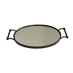 Plateau en métal élégant et moderne personnalisé avec poignée en fer Plateau à miroir décoratif fait à la main pour solution de présentation de service de gros élégant - Product Image 2