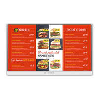 HUSHIDA, menú Digital electrónico de escritorio de 23,8 pulgadas, restaurante, tiendas de bebidas, publicidad, tablero de menú LCD para té con leche