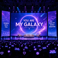 P3.91 Indoor Bühnen-Miet-LED-Display 500x500mm Druckguss-Aluminium Schnellverschluss Konzert-Event-Hintergrund Vollfarbige LED-Videowand