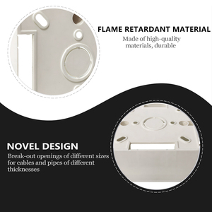 Standard Switch <b>Socket</b> Box Durable Heat Resistant PVC Surface Mount Switch <b>Socket</b> Box for Faceplate - Product Image 5