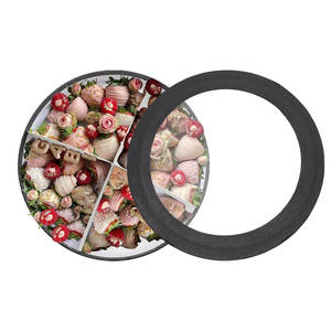<b>Sweet</b> Charcuterie Packaging Biodegradable Rigid Large Cardboard Cylinder Shaped Food Safe <b>Gift</b> <b>Box</b> with Window Matt Lamination - Product Image 1
