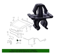 Collier de serrage en U noir en nylon à double fonction avec clip, attache rapide à griffes en V pour faisceau de câbles de moteur automobile, fixation de conduites antidérapante