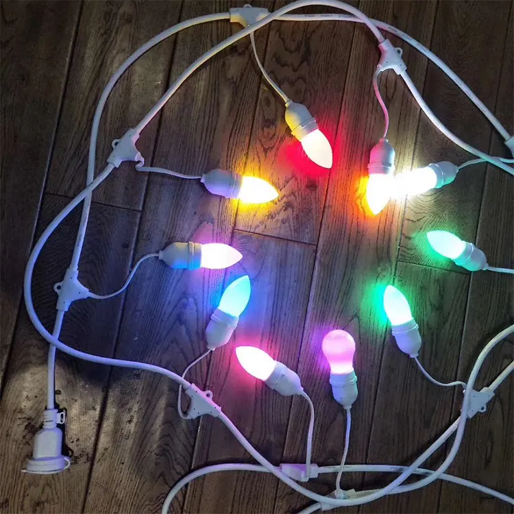 24ft/48ft Led New Christmas Garden Led String Light Connectable Outdoor Waterproof Holiday Party Lights String