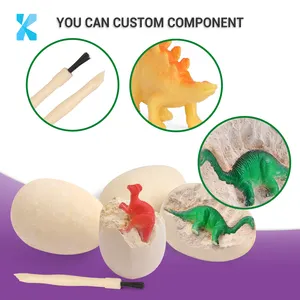 Sıcak satış tbm çocuk dino yumurta parti oyunu eğitim stem çocuk kazı oyuncaklar plastik dinozor farklı model kazı kiti