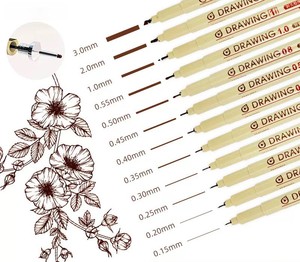 <span class=keywords><strong>Sakura</strong></span> Cùng Một Phong Cách Nâu Kim Bút Thiết Lập Cho Nghệ Thuật Đặc Biệt Hoạt Hình Thiết Kế Không Thấm Nước Truyện Tranh Đột Quỵ Vẽ Nhựa Móc Dòng Lỏng Lẻo - Product Image 1