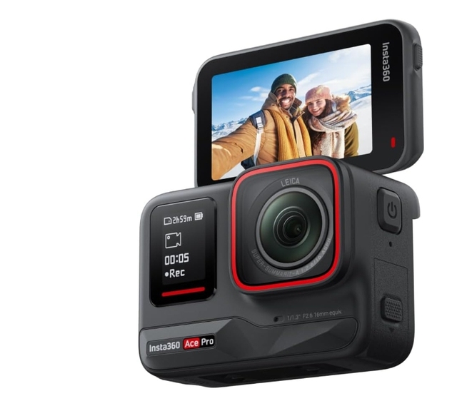 Insta360 Ace Pro Ace Waterproof Action Camera Co-engineered Flagship 1/1.3" CMOS >25MP 10x-20x Optical Zoom AI Noise Reduction