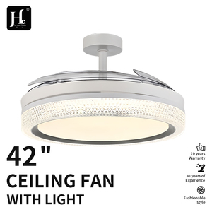 Ventilador Invisible de Techo para Sala de Estar Estilo Nórdico, Ventilador Eléctrico de Frecuencia Variable, Lámpara de Techo para Dormitorio, Restaurante, Lámpara de Ventilador de Lujo - Product Image 2