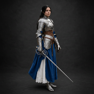 Medieval Warrior <b>Queen</b> Armor Full 3D Steel Silver Plated Antique Theme <b>Art</b> Collectible - Product Image 1