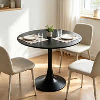 Table Moderne Simple et Durable de Style Nordique Blanc pour Balcon, Meuble en Bois pour la Maison, Idéal pour le Café, la Salle à Manger ou les Réunions
