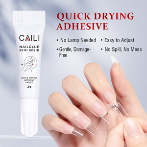 Colla per Unghie Semi-Solida ad Asciugatura Rapida 2g, Senza <span class=keywords><strong>Lampada</strong></span> <span class=keywords><strong>UV</strong></span>, Adesivo per Unghie Finte, Fornitura Personalizzata di Fabbrica, Adesione Duratura per Unghie Finte - Product Image 1