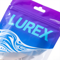 Fenêtre transparente refermable pour crochet de pêche leurres souples appâts plastique PE étanche à l'eau emballage fermeture à glissière sac