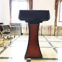 Atril y Podio Profesional Moderno de MDF con Diseños de Madera para Iglesia y Escuela