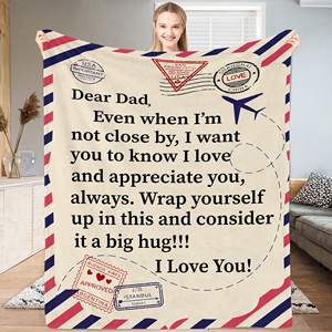 Coperta in pile per mia figlia figlio moglie trapunte stampate con lettere busta per posta aerea coperta positiva incoraggia e ama i regali - Product Image 1