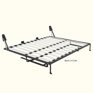 Easy Assembling flat horizontal hardware murphy rotating vertical wall bed with desk WT-B04