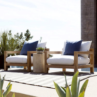 Chaise d'extérieur de luxe en bois et bambou mobilier de jardin en bois ensemble de canapés à balançoire