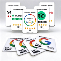 Autocollants en acrylique époxy RFID NFC pour avis Google, avec puce NTAG213, étanches, pour usage hôtelier et professionnel, vente en gros